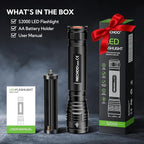 RECHOO S2000 LED Flashlight High Lumens, Super Bright, Mid-Size Tactical - Image 6