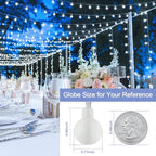 JMEXSUSS 100 LED White String Lights Indoor, Connectable Globe String Lights - Image 6