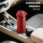 POWCAN 24 oz Steel Water Bottle: 2-in-1 Push-Button Spout & Flip Straw - Image 5
