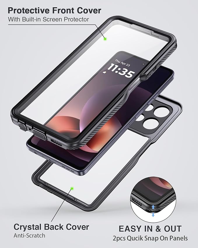 Lanhiem for Moto G Power 2026 Case, IP68 Waterproof Dustproof Shockproof Case - Image 5