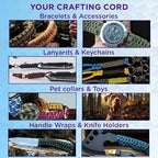 TECEUM Reflective Paracord Rope 1000 – 1000ft/200ft/100ft/50ft – 40+ Colors – - Image 5
