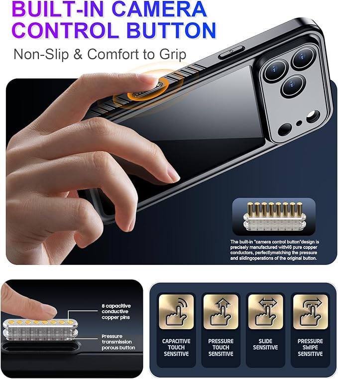 Temdan Compatible with iPhone 17 Pro Max Case, Waterproof Built-in Screen & - Image 5