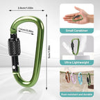 Multi-Pack Aluminum Carabiner Clips, Outdoor Activities - Image 2