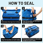 MIER Waterproof Duffel Bag Motorcycle Dry Bag Backpack Large Roll-Top Heavy - Image 6