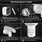 SANSI 7000LM Brightness Motion Sensor Outdoor Light, Dusk to Dawn LED Flood - Image 7
