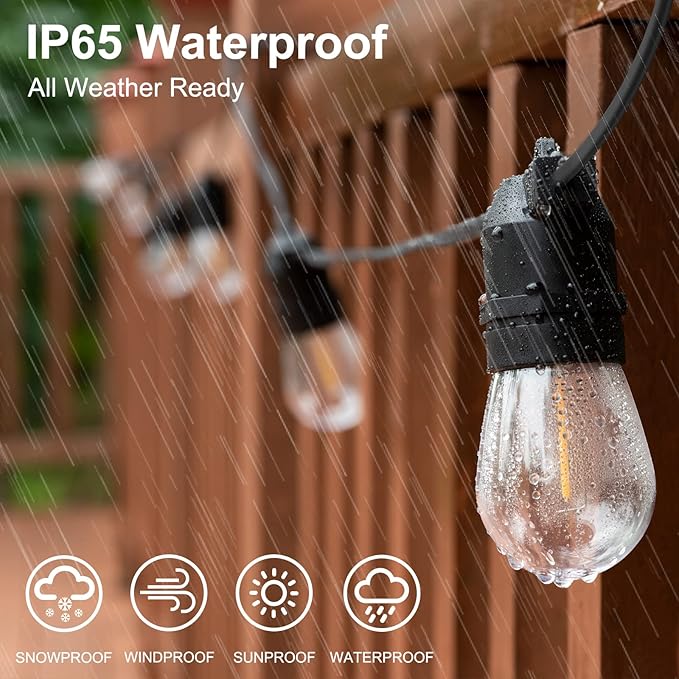 96FT LED Outdoor String Lights - Image 3