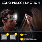 Rechargeable Headlamp Flashlight 3-Pack, 2000 Lumen Super Bright LED Headlight - Image 2