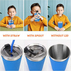 Kids Cups with Lids and Straws, 12oz Kids Tumblers with Straws and Lids Spill - Image 6