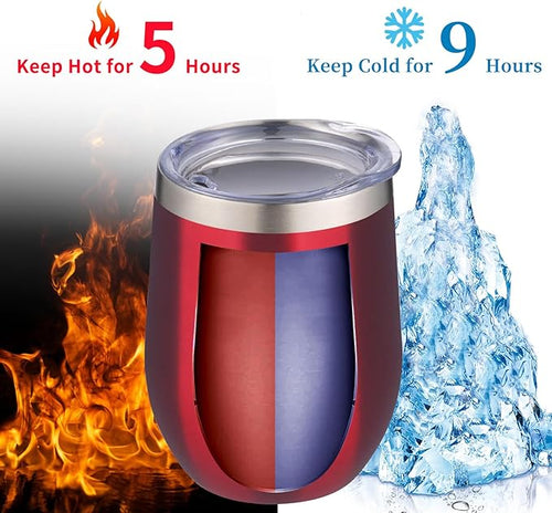 12oz/4 Pack Wine Tumbler Glasses - Image 2