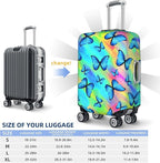 Butterfly Print Elastic Luggage Cover, Colorful Rainbow Suitcase Protector - Image 6