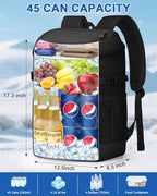 Pritent Cooler Backpack for Men Women Insulated Waterproof Backpack Cooler Leak - Image 5