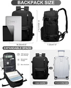 WONHOX Large Travel Backpack Carry on Flight Approved Laptop Work Business - Image 3