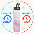 Konokyo Insulated Water Bottle 24oz Stainless Steel Sport Bottles - Image 2