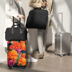 ANNA QUEEN Boho Floral Luggage Cover, Spring Orange Flower Pattern Suitcase - Image 8