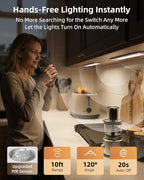 EZVALO 10inch Under Cabinet Lighting, 2500mAh Rechargeable Motion Sensor Lights - Image 2