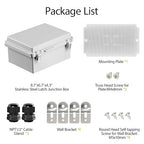 LeMotech Electrical Box, IP67 Waterproof Hinged Cover Stainless Steel Latch - Image 8