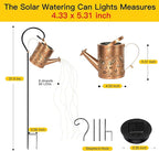Ollny Solar Watering Can with Cascading Lights Outdoor Garden Decor, Birthday - Image 3