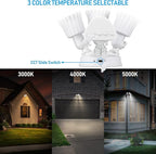 LEONLITE 3CCT LED Security Light Motion Sensor, Aluminum Flood Lights Outdoor - Image 2
