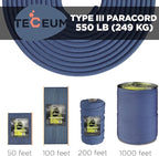 TECEUM 5/32" Paracord Rope 1000 – 1000ft / 200ft / 100ft / 50ft – Tactical - Image 9