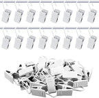 JANYUN 120 Pack White Clip Hook Set Curtain Clips - Image 4