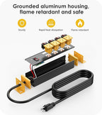CCCEI Heavy Duty Surge Protector Power Strip 20 Amp Individual Switches. 20FT - Image 6