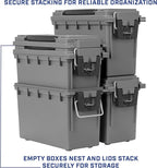 Sheffield 12628 Ammo Storage Box, Stackable .30 Cal Field Boxes, Water and Dust - Image 6