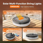 OGERY Solar Camping String Lights, 5400mAh/ 49.2FT/ 11 Modes Rechargeable - Image 4