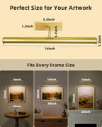 EZVALO 16" Picture Lights for Wall, Rechargeable 6000mAh Painting Lights - Image 5