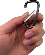2.4" 24pcs Small Carabiner Clip Keychain, Aluminum D Ring Shape Clips - Image 4