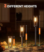 NEWMESSI 4 Pack Solar Pathway Lights Outdoor, Modern Super Brightness LED Solar - Image 5