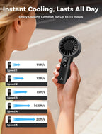 Aecooly Mighty Portable Fan, Powerful Handheld Fan, USB Rechargeable, Mini - Image 4