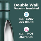 Volhoply 17oz Insulated Water Bottles MultiPack, BPA Free Water Bottle - Image 3