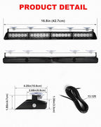 HLauto 6Z4J Emergency Dash Strobe Lights: 2x16.8 inch Red Amber Safety Lights - Image 8