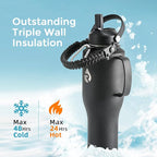 RAYMYLO Insulated Water Bottle 40oz, Stainless Steel Water Bottle - Image 2