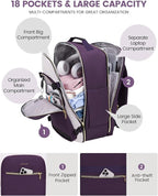 LOVEVOOK 40L Travel Backpack for Women & Men, Airline Approved Carry On Luggage - Image 3