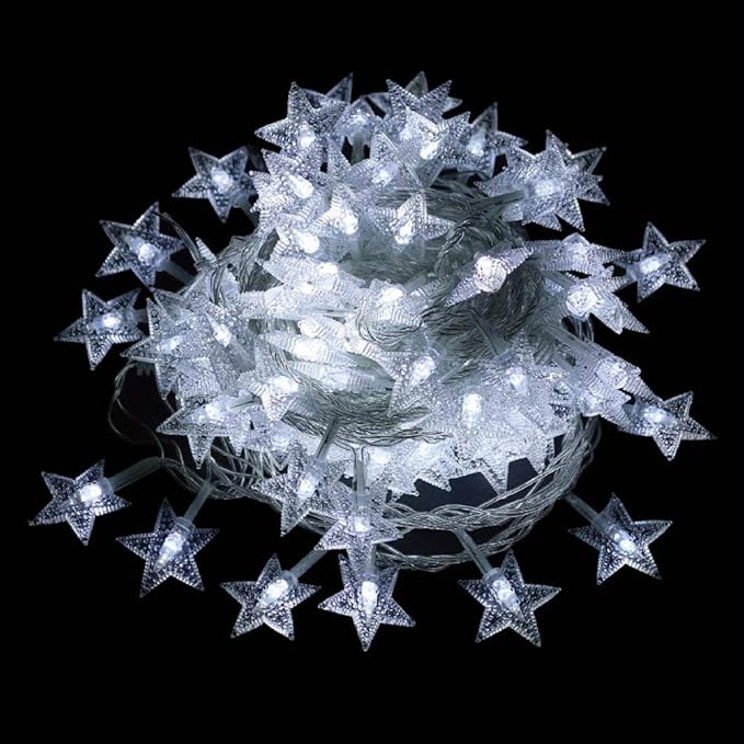 Twinkle Star 33FT 100 LED Star String Lights, Plug in Fairy String Lights - Image 4