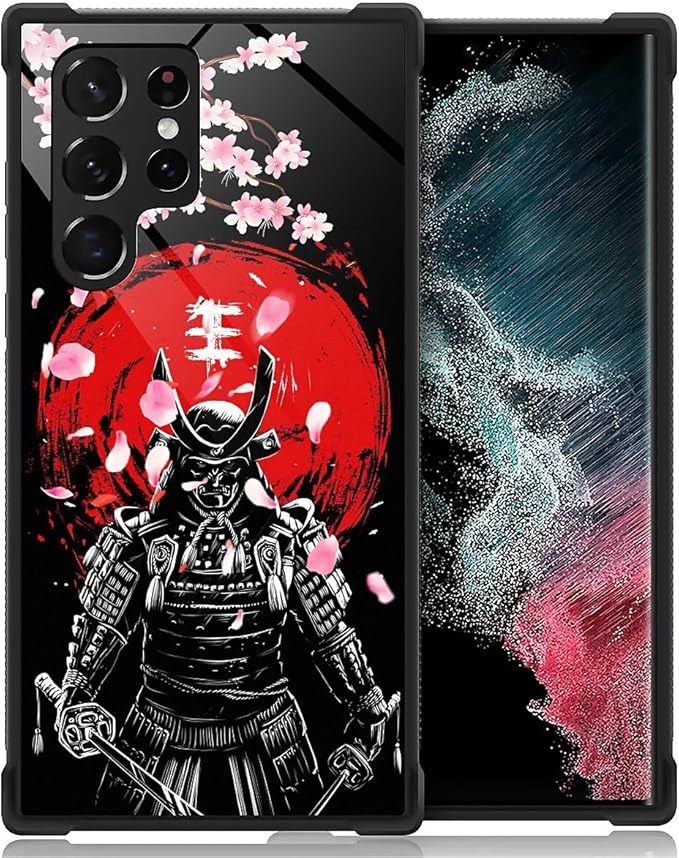 for Samsung Galaxy S22 Ultra Case, Sakura Japanese Samurai Pattern Graphic by FKBRCL4U