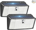 Upgraded Solar Lights Outdoor, 2 Pack 418 LED Motion Sensor Outdoor Lights by APILAB