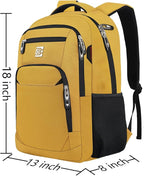 Volher Laptop Backpack, Business Travel Anti Theft Slim Durable Laptops Backpack - Image 3
