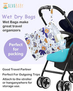 ALVABABY 3 Cloth Diaper Wet Dry Bags Waterproof Reusable - Image 5