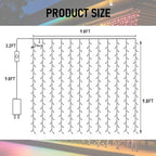 Dazzle Bright 300 LED Curtain String Lights, RGB Color Changing Christmas Fairy - Image 4