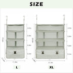 Surblue Hanging Closet Storage Bag Collapsible 3-Shelf Washable Oxford Fabric - Image 2