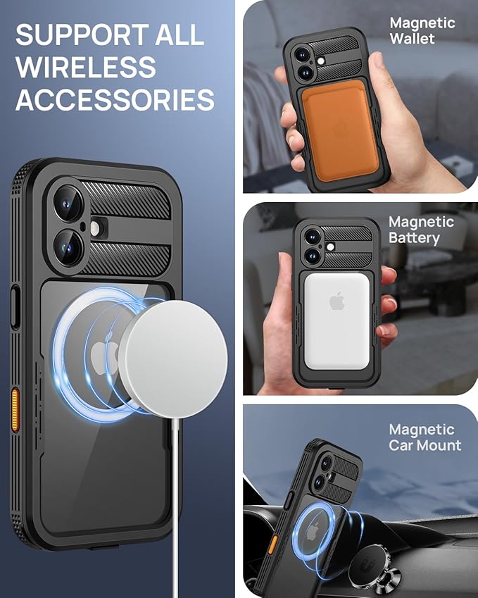 Lanhiem Magnetic for iPhone Air Phone Case, IP68 Waterproof Dustproof Phone Case - Image 3
