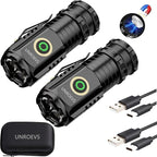 UNROEVS Mini Flashlight 2550 Lumens Rechargeable USB C Charging, Small by UNROEVS