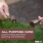 Iron Forge Cable 2 Prong Outdoor Extension Cord 10 ft, 16/2 SJTW 10 Foot Brown - Image 4