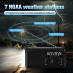 20000mAh Emergency Crank Radio, NOAA/AM/FM Portable Weather Radio, Solar Hand - Image 4