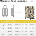 ANNA QUEEN Vintage Travel Collage Luggage Cover, Retro Suitcase Protector - Image 4