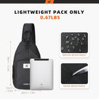SKYSPER Sling Bag RFID Crossbody Sling Backpack Cross Body Shoulder Bag Travel - Image 5