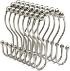 Shower Curtain Hooks Brushed Nickel Shower Curtain Rings Rust Proof, Bathway by Bathway