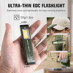 RECHOO Flat EDC Flashlight Rechargeable, 8-Mode Slim Pocket Flashlight - Image 2